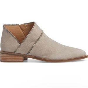 Lucky Brand Perrma Women’s Pebbled Leather Tan Zipper Detail Booties